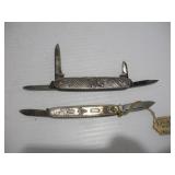 STERLING CASED MASONIC AND ELKS POCKET KNIVES