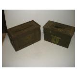 (2) MILITARY AMMO BOXES