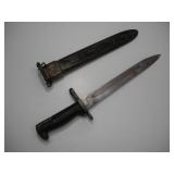 US OL BAYONET W/ SCABBARD AND 10IN BLADE