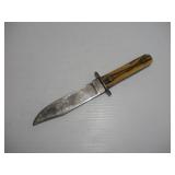 FIXED BLADE KNIFE - ANTLER HANDLE - 4 1/2 IN