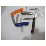 (5) POCKET KNIVES LARGEST BLADE 2IN