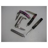 (5) POCKET KNIVES LARGEST BLADE 3IN