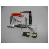 (5) POCKET KNIVES LARGEST BLADE 2IN