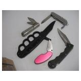 (5) POCKET KNIVES LARGEST BLADE 3IN