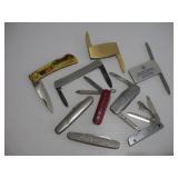 (8) POCKET KNIVES LARGEST BLADE 2IN