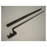 VINTAGE US BAYONET W/ METAL SCABBARD
