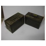 (2) MILITARY AMMO BOXES