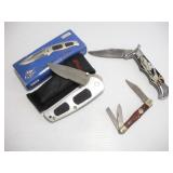 (3) NRA AND BLACKBEAR FOLDING KNIVES W/