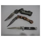 (3 FOLDING COLLECTOR KNIVES