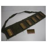 (70) 5.56 CARTRIDGES W/ MILITARY AMMO POUCH