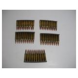 (50) 5.56 CARTRIDGES (5 TEN ROUND CLIPS)