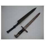 US 1895 KRAG BAYONET W/METAL 1 HOOK SCABBARD