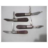 (4) BARLOW FOLDING KNIVES