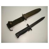 VIETNAM ERA US BAYONET W/ SCABBARD