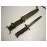 VIETNAM ERA US BAYONET W/ SCABBARD