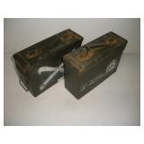 (2) MILITARY AMMO BOXES