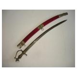 VINTAGE INDIAN TULWAR SWORD W/ SCABBARD