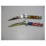 (2) NEVER FORGET RIDGERUNNER LOCK BLADE KNIVES