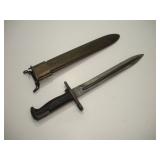 WWII US UFH 1943 BAYONET W/ SCABBARD