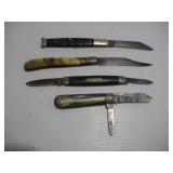 (4) BOKER AND 3 USA MADE FOLDING KNIVES