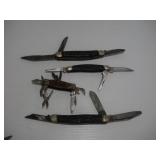 BUCK - EDGE - AND BROKER FOLDING KNIVES W/