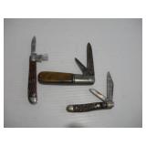 (3) REMINGTON AND 2 IMPERIAL FOLDING KNIVES