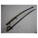 CIVIL WAR CALVARY SWORD W/ ORIGINAL SCABBARD