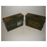 (2) MILITARY AMMO BOXES