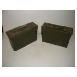 (2) MILITARY AMMO BOXES