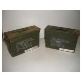 (2) MILITARY AMMO BOXES