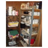 CANISTERS DISHES AND LINENS CONTENTS OF CLOSET