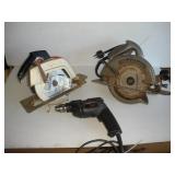 3/8 DRILL AND 2 CIRCULAR SAWS