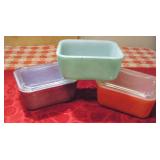 McKEE GLASS 5 INCH REFRIGERATOR GLASS CONTAINERS