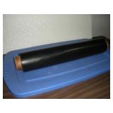 1 ROLL BLACK UPHOLSTERY VINYL  5 INCH RD X 27 INCH
