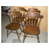 4- NICHOLAS STONE WALNUT DINING CHAIRS