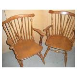 2-HEYWOOD WAKEFIELD SPINDLE BACK ARM CHAIRS