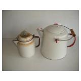 VINTAGE ENAMEL COFFE POTS
