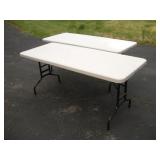 (2) 6FT GOOD HOUSEKEEPING FOLDING TABLES
