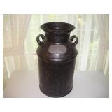 VINTAGE 'FRANK HOOD' METAL MILK CAN -STALSTOWN PA-