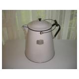 VINTAGE 2 GAL PORCELAIN COFFEE KETTLE