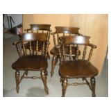 4 WALNUT DINING CHAIRS