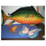 FISH-CRAB-BUTTERFLY METAL WALL ART