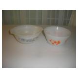 VINTAGE GLASBAKE AND FIREKING 6 INCH BOWLS