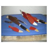 FOLK ART WOODEN WHIRLIGIG DUCK WIND SPINNERS
