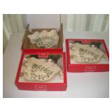 3 LENOX HOLIDAY TREE CANDY DISHES