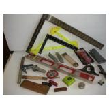 SQUARES LEVELS AND MEASURING TOOLS