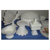 7 PCS WESTMORELAND MILK GLASS