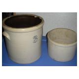 2 CROCKS CRACKED #1.5 & # 3 HANDLED