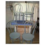 4- PAINTED BENTWOOD ICE CREAM PARLOR CHAIRS
