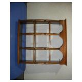 WALNUT WALL MOUNT KNICK KNACK SHELF 18X20X5 INCH